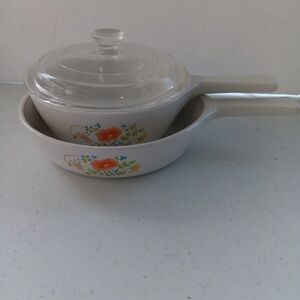 Corningware Floral Design Cookware Set with Lid